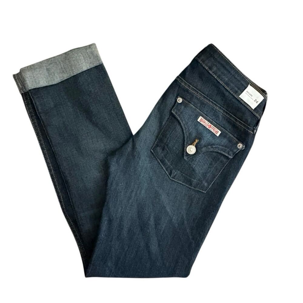 Hudson Jeans Bacara Cropped Cuffed Denim Size 24